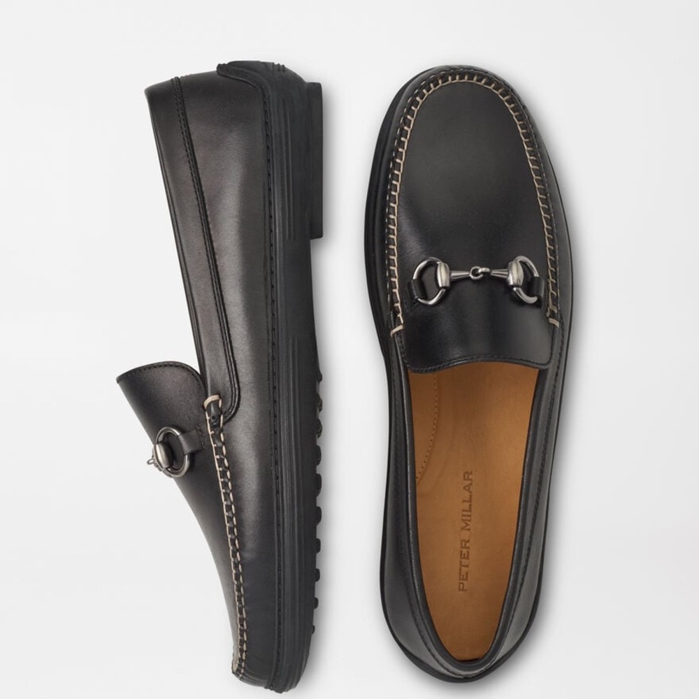 PETER MILLAR • Kiely Leather Driving Moccasins Black Men’s 11 NWT 🥿✨